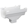 Amerimax Home Products 5 in. W X 9 in. L White Vinyl Traditional Gutter Drop Outlet M0506-6